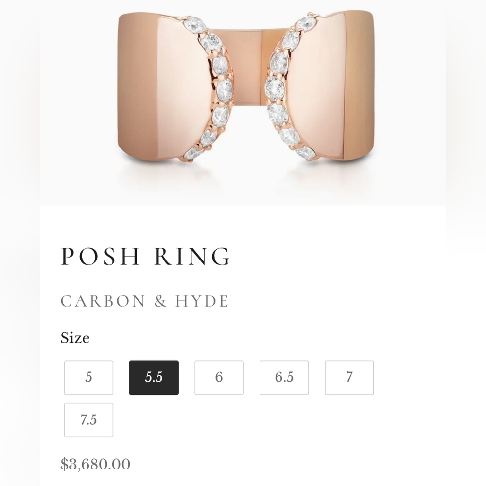 ✨️Carbon & Hyde 14K Rose Gold Posh Ring